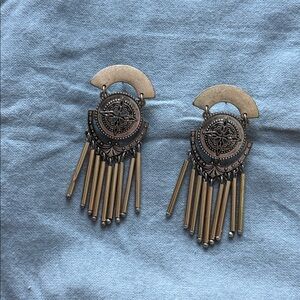 Bohemian Gold Dangle Earrings